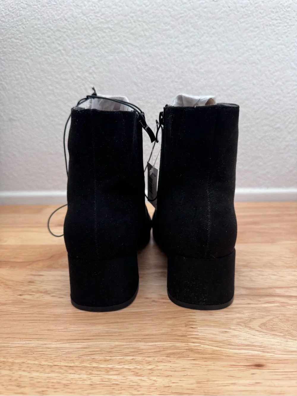Torrid Classic Black Suede Ankle Boots with Block Heel 6.5WW
